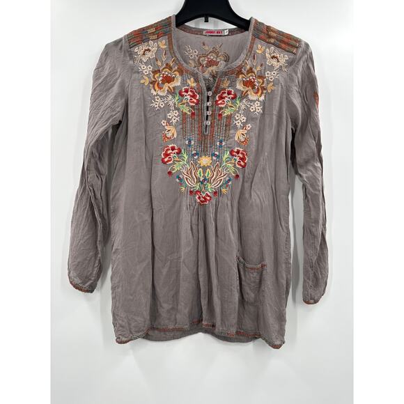Johnny Was collection carnation blouse top brown size Small - Picture 1 of 10